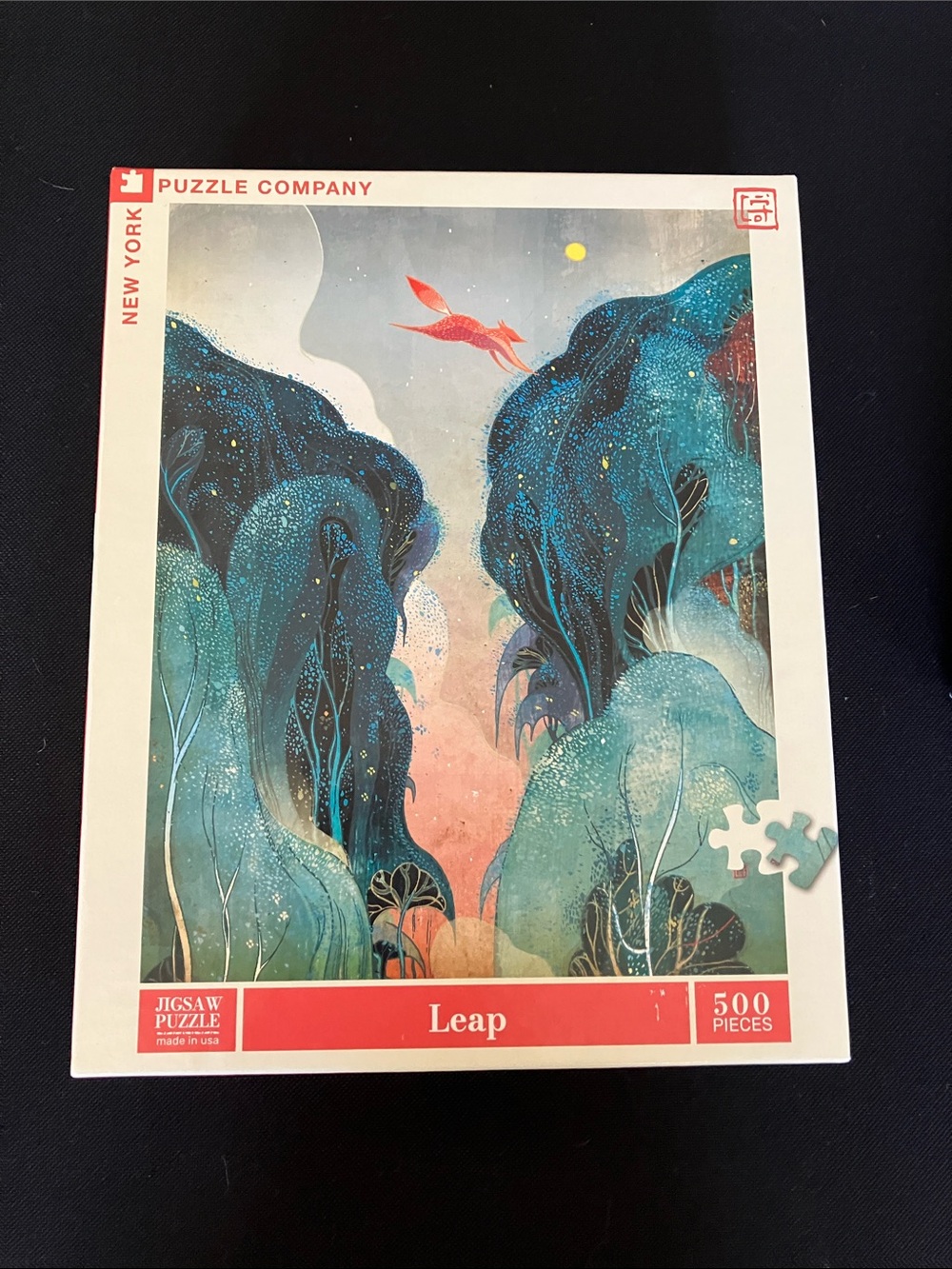Leap 500-Piece Jigsaw Puzzle — Teal/Blue Artwork by Puzzle Company